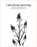 I am always growing.